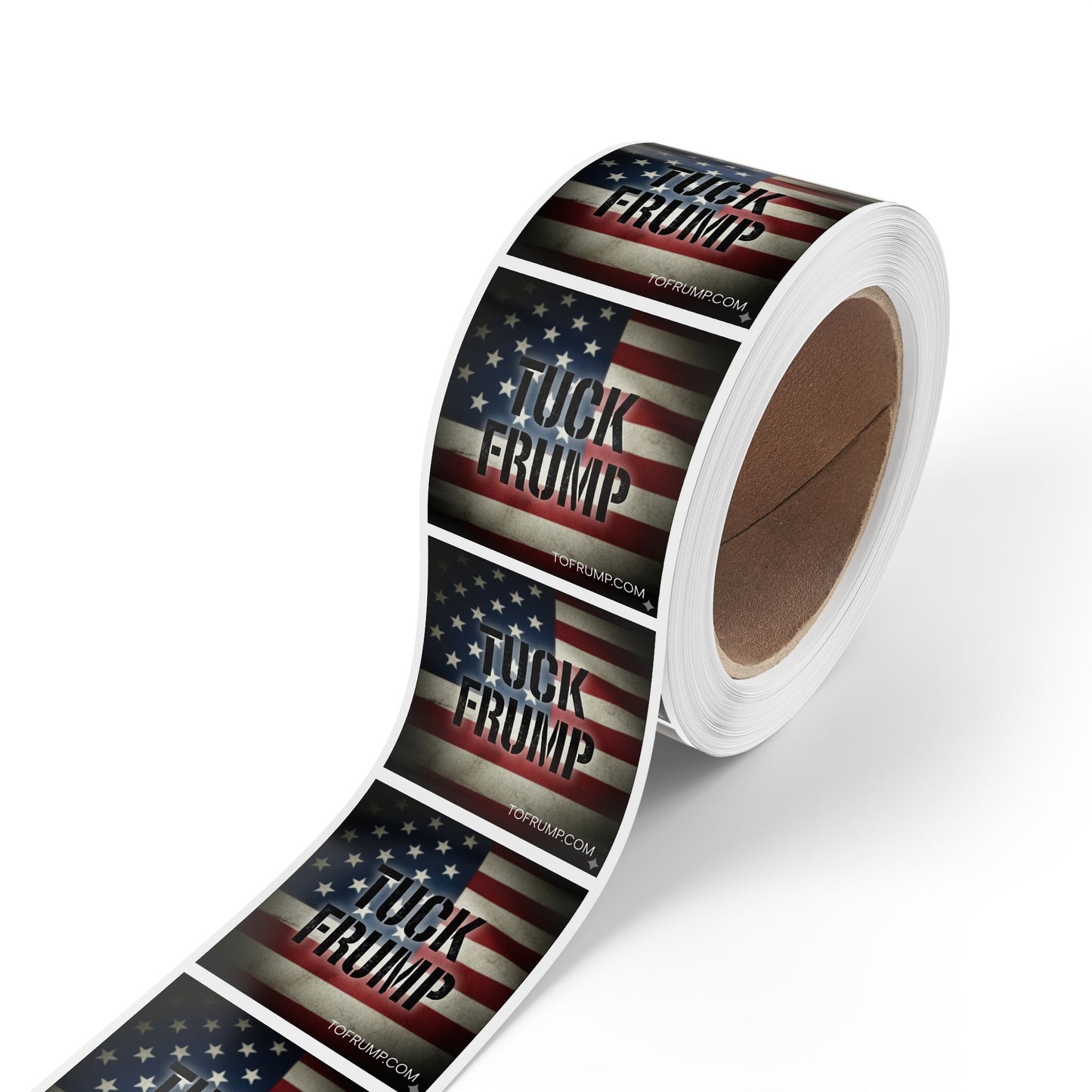Patriotic Sticker Rolls - Tuck Frump Roll Stickers, Political Decals, Election Campaign Tags, Vintage USA Flag Label