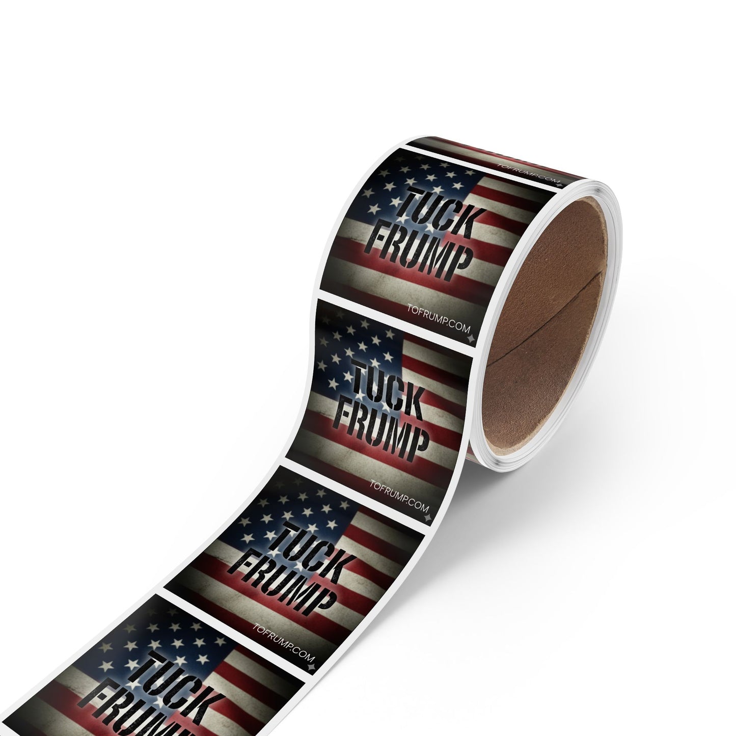 Patriotic Sticker Rolls - Tuck Frump Roll Stickers, Political Decals, Election Campaign Tags, Vintage USA Flag Label